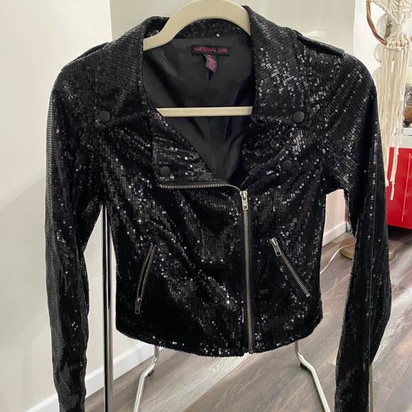Material Girl Jackets & Blazers - Material Girl black sequined jacket